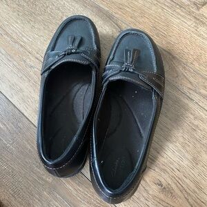 Clarks Black Loafers